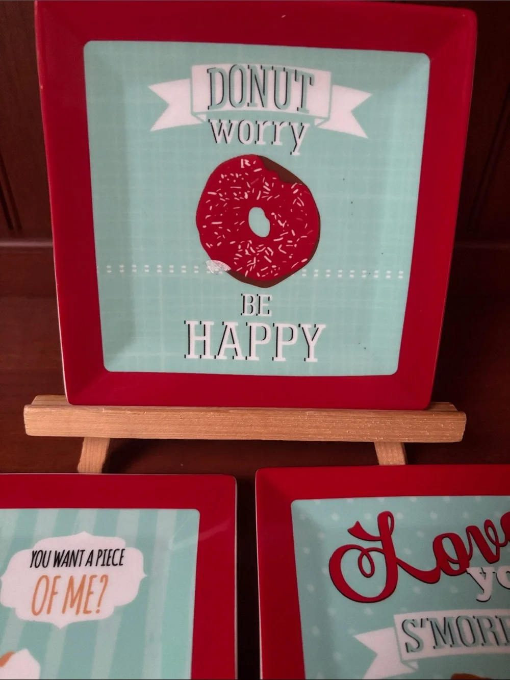 Set of 4 Art of Ginger Oliphant 4 Small Square 6